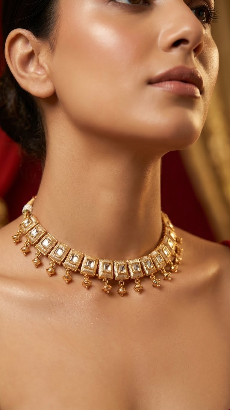 AMBERA GOLD CHOKER SET  Description: