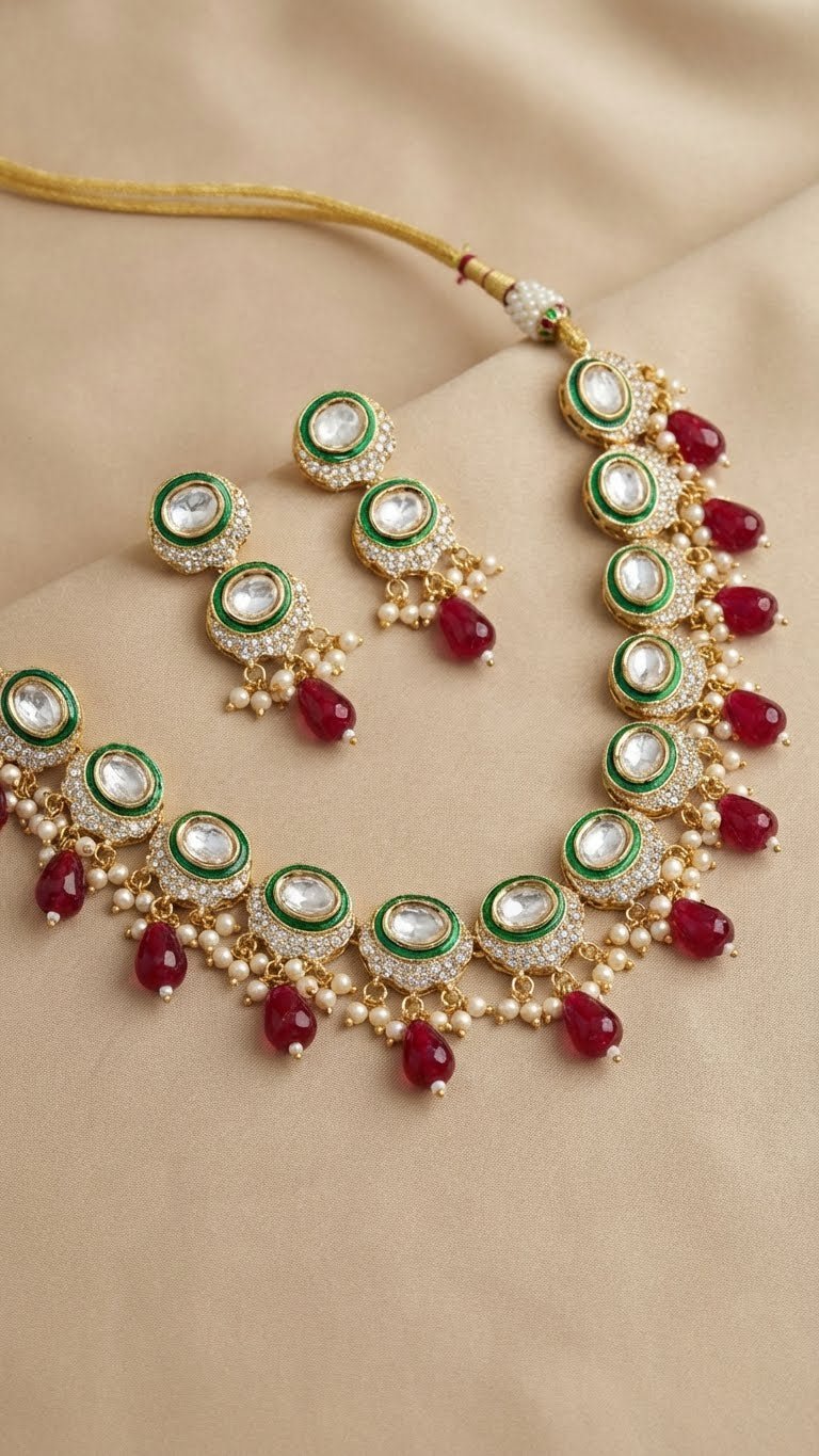RUBY EMERALD HEIRLOOM NECKLACE SET